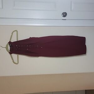 Lulus burgundy sleeveless mini dress laceup